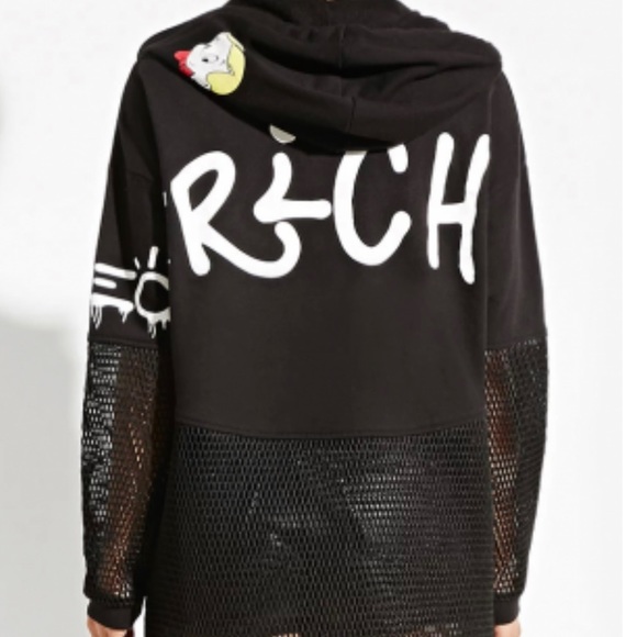 Alec Monopoly Richie Rich Mesh Black Sweater - Picture 8 of 8